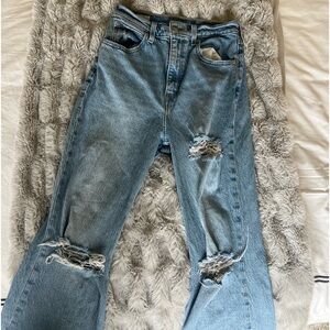 Levi’s flare ripped jeans